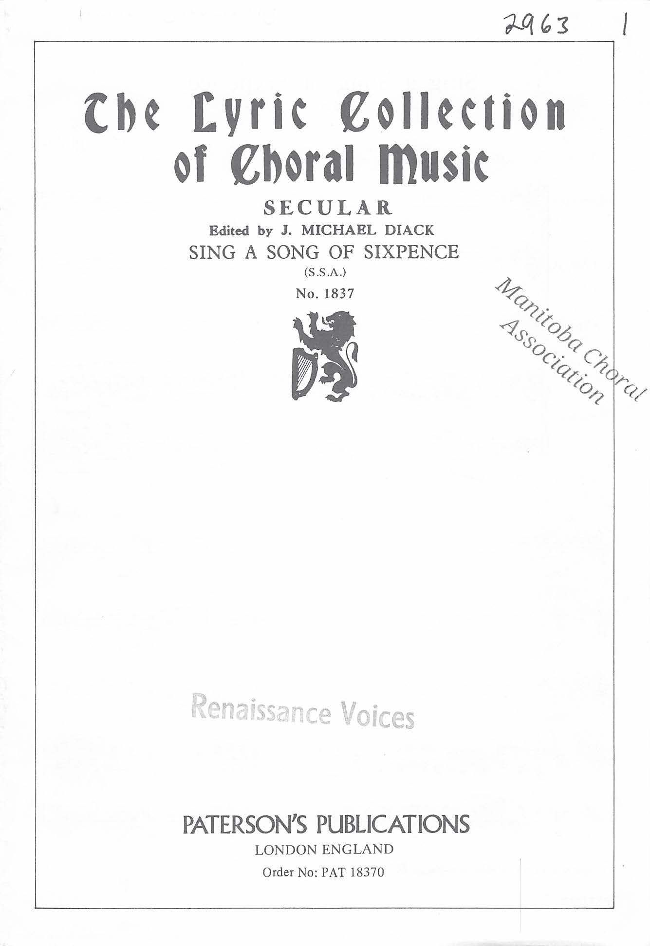 Sing a Song of Sixpence