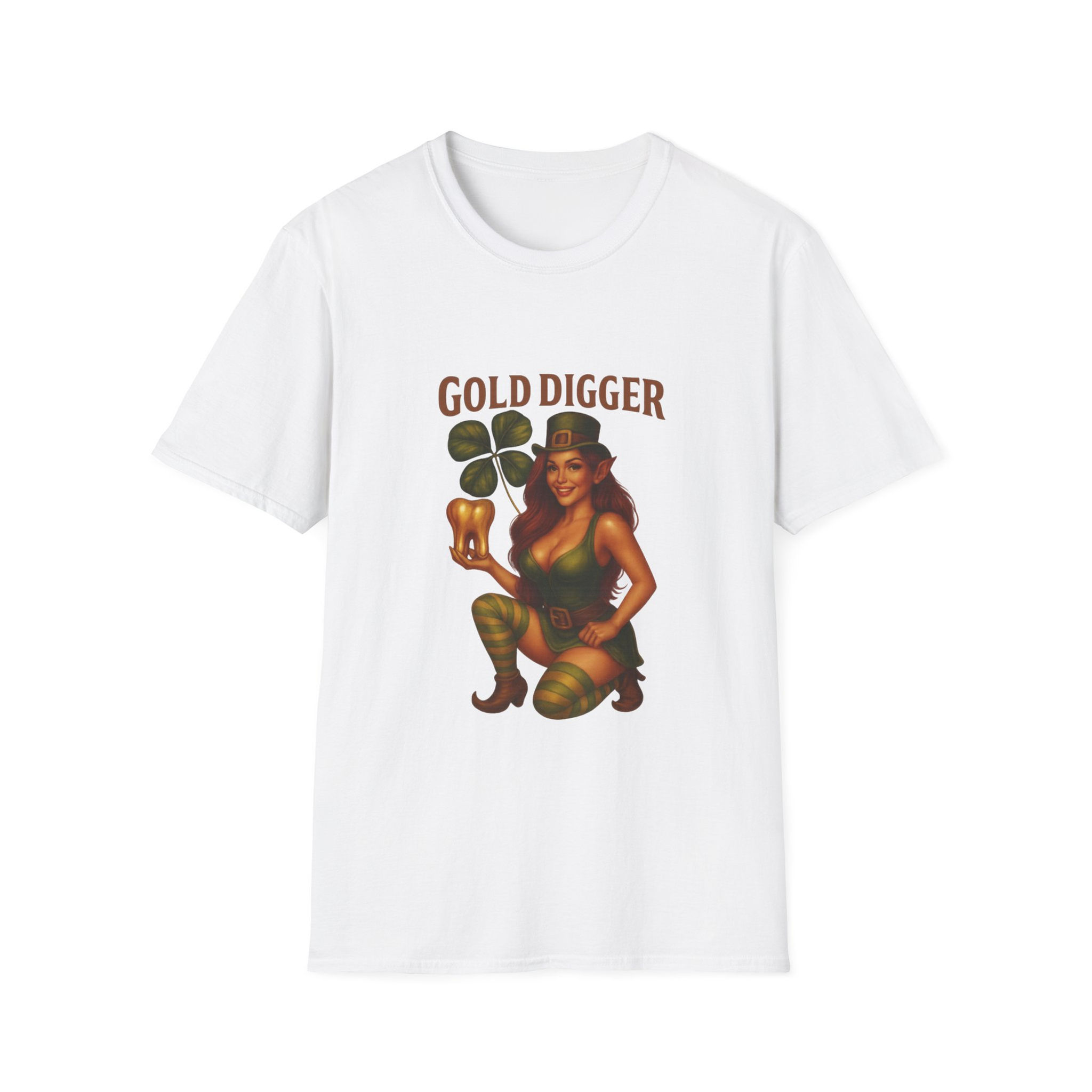 Gold Digger Shamrock T‑Shirt — "Luck of the Irish" St. Patrick’s Day Graphic Tee