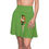 Thumbnail: St. Patrick's Day Green Skater Skirt — Pinup Leprechaun & Celtic Shamrock Print