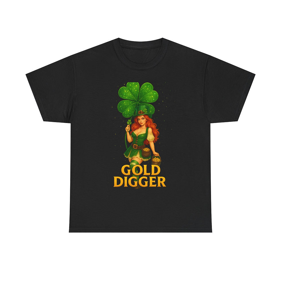 Thumbnail: Gold Digger Leprechaun Irish Tee — Women's Unisex St. Patrick's Day Shirt