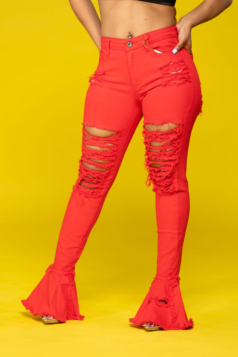 Thumbnail: HOT-GIRL FLARE PANTS