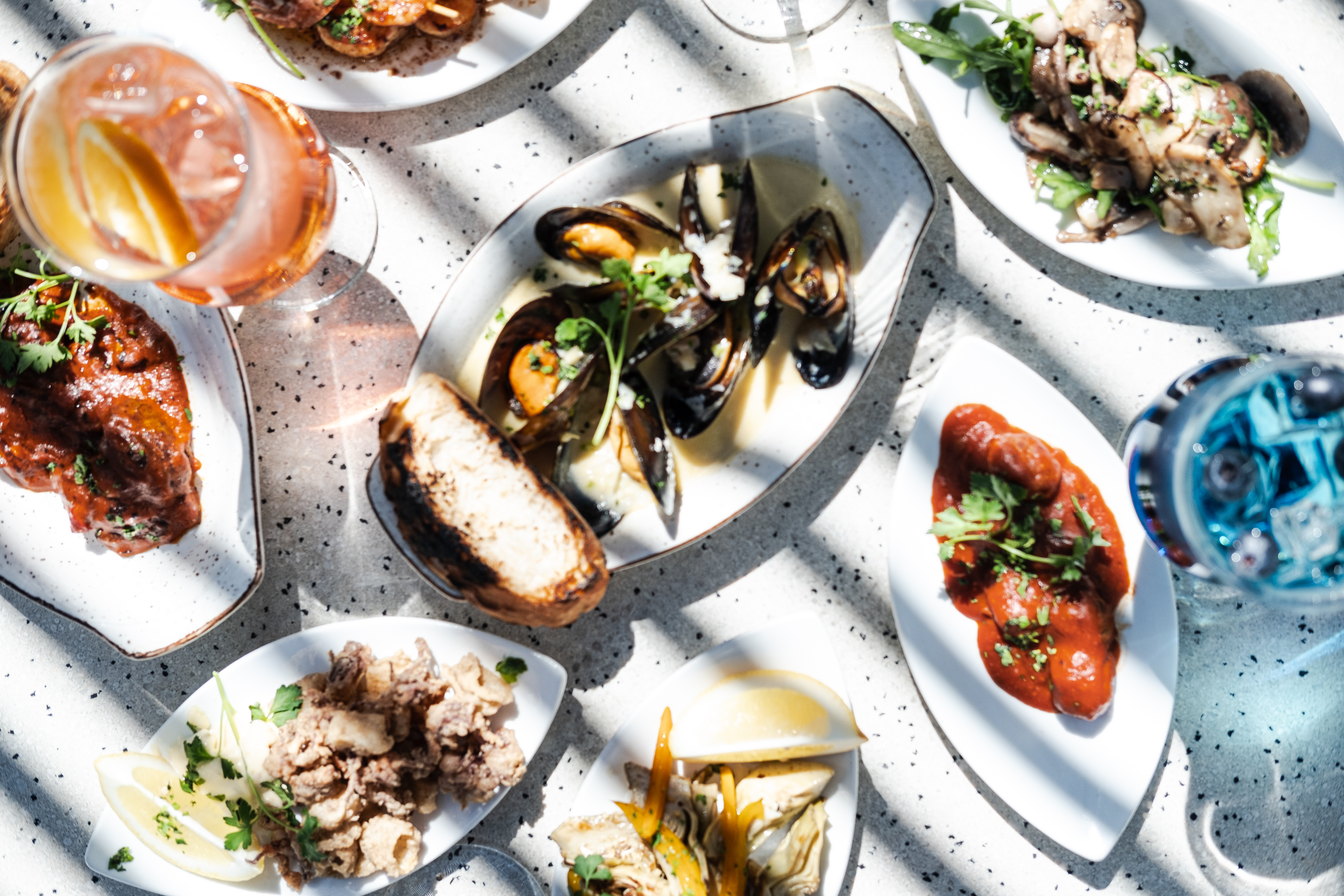 Arranged Food and Objects