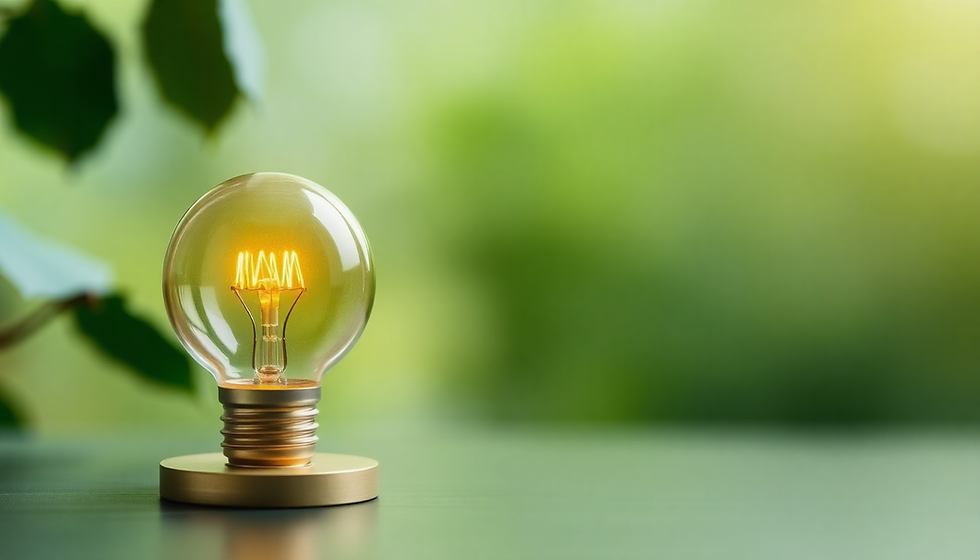 Glowing lightbulb with bright filament on green background, energy concept, PHASEZERO DESIGN