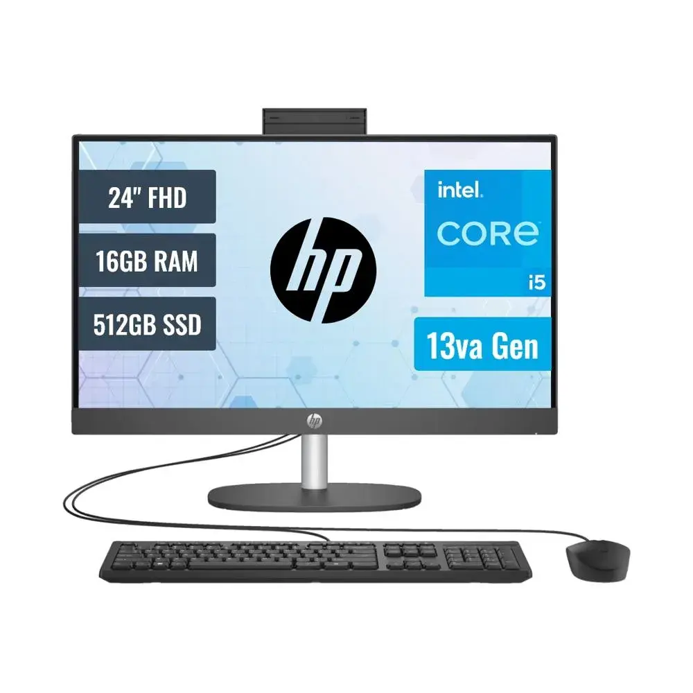 All In One HP Pro one 240 G10 Intel Core i5 1334U 16GB RAM 512GB SSD M.2 24