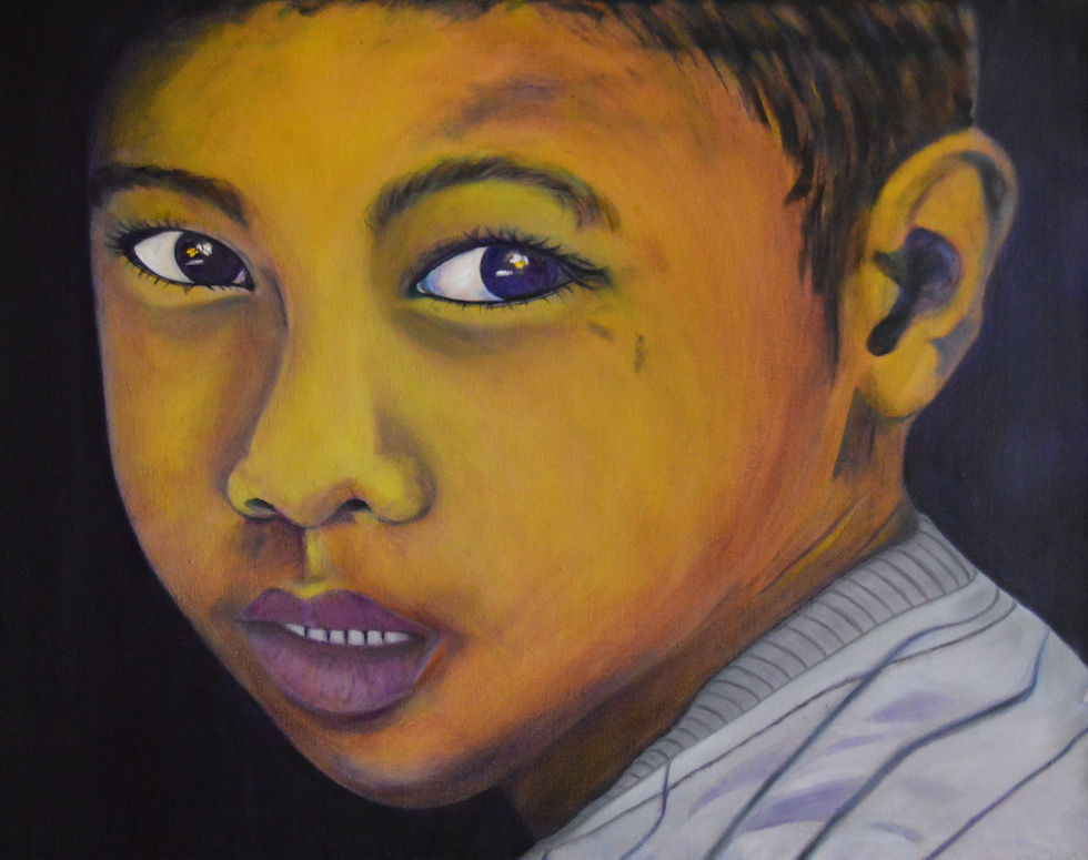 Looking back, 22x28" Oil on canvas