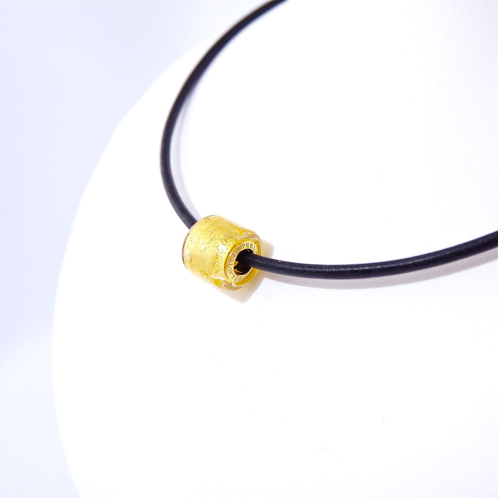 Thumbnail: ペルラヴィータ べネチアンガラス スライド ペンダントトップ 天然石ジュエリー Monstera leaf