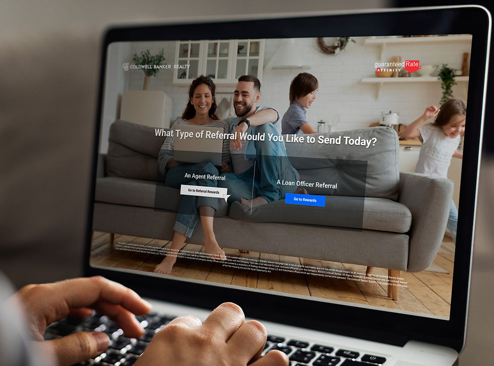 Homebuyer checking Coldwell Banker's free home valuation report tool online.