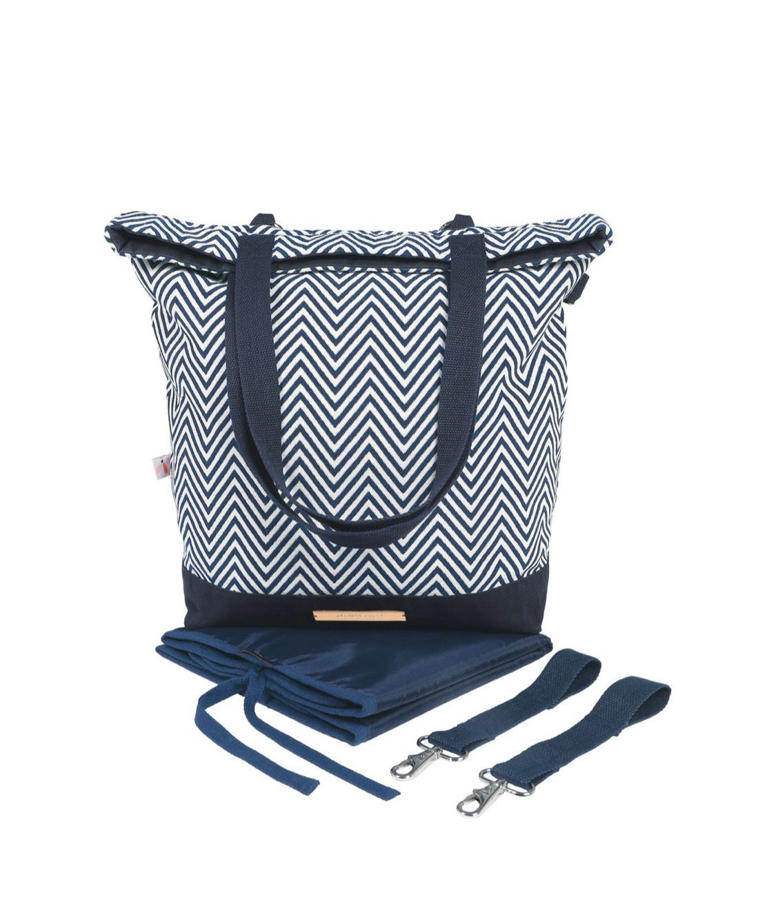 Mara Mea Wickeltasche berry cake  navy/ white 43,5x46cm