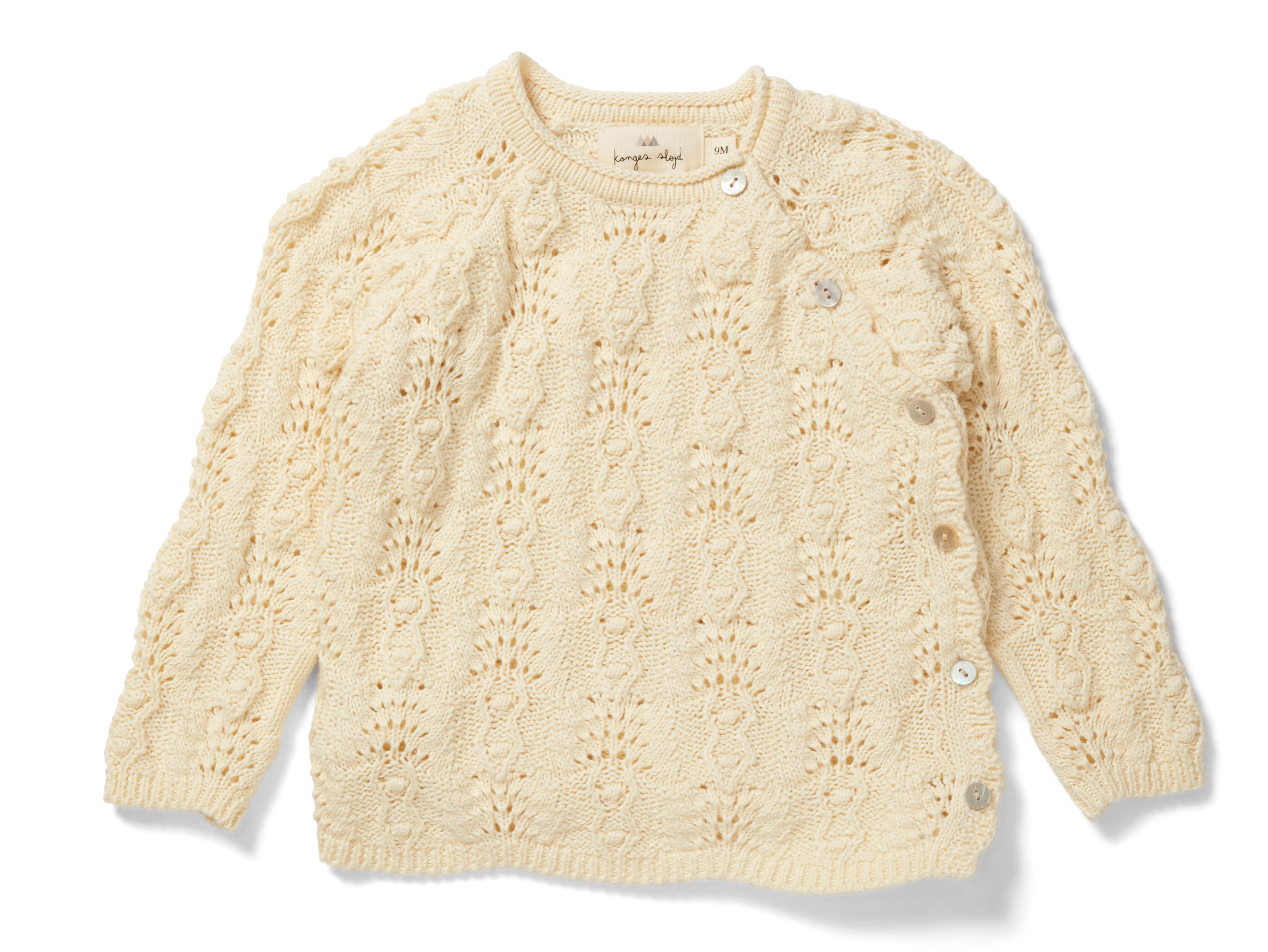 Konges Sløjd MATHEO WRAP CABLE CARDIGAN OFF WHITE