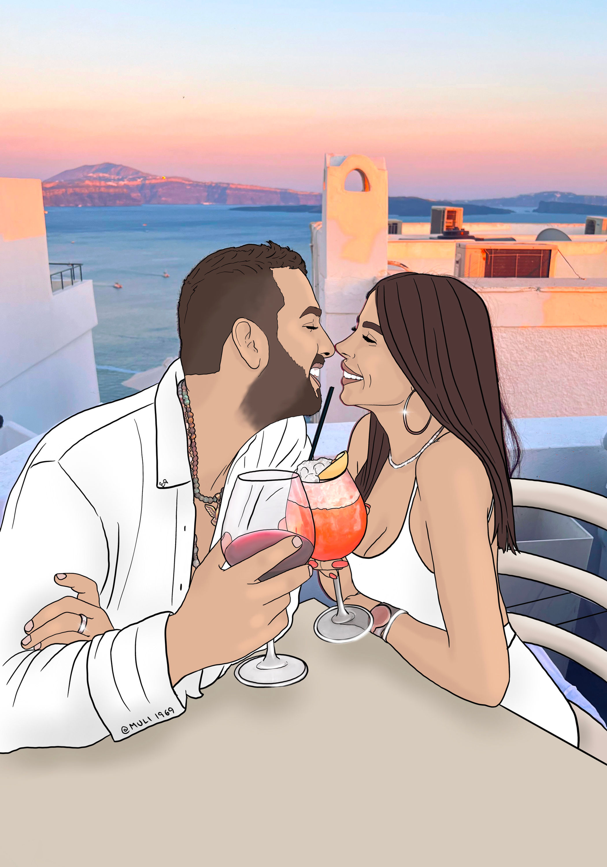 איור דיגיטלי זוגי | מתנה לטו באב