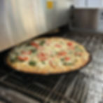 Greek Pizza in the oven at the Cincinnati Panegyri