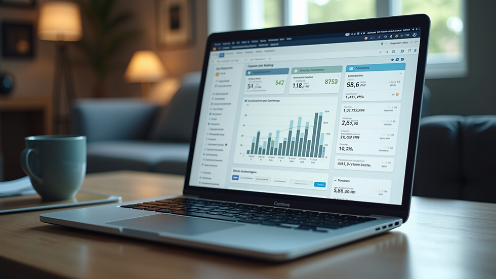 Eye-level view of a laptop screen showing PPC campaign analytics