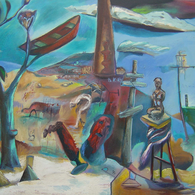 Mario Núñez, Barca en el árbol, 1993, óleo sobre tela, 100 x 120 cm.JPG