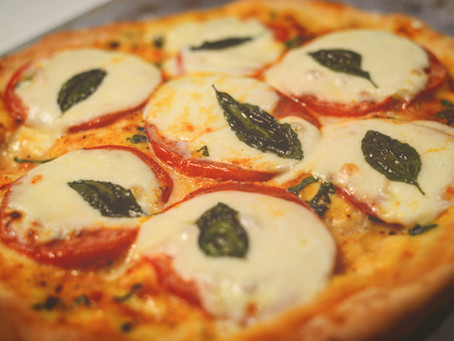 Pizza Margarita en Florencia, Italia.