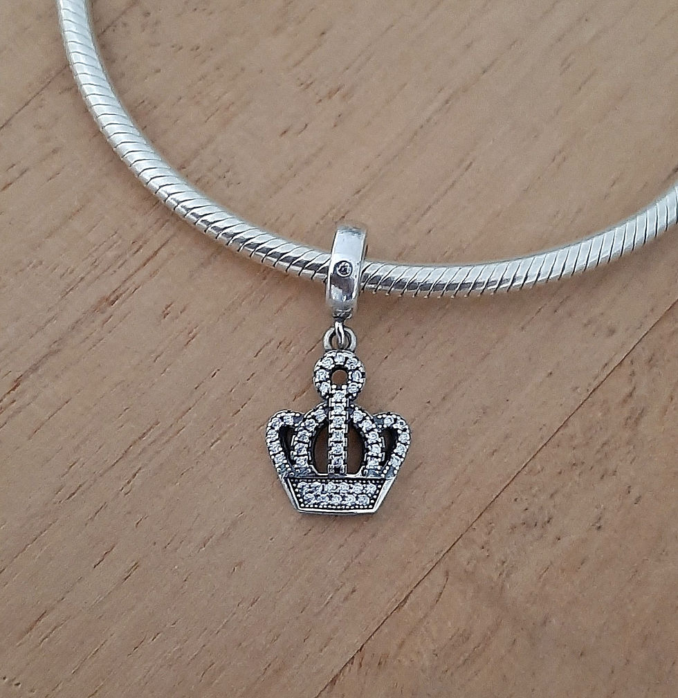 Miniatura: Berloque coroa zircônias