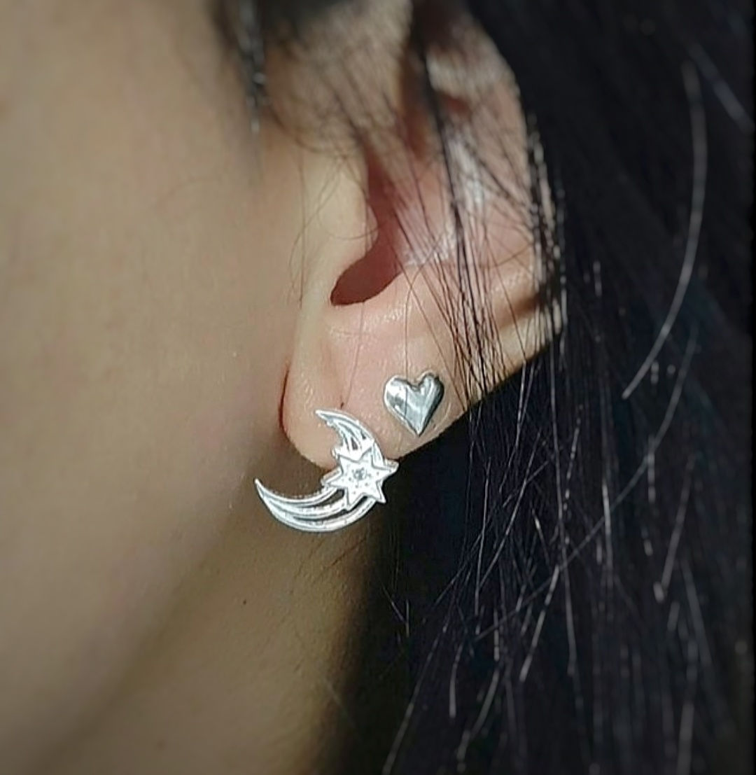 Brinco lua e estrela