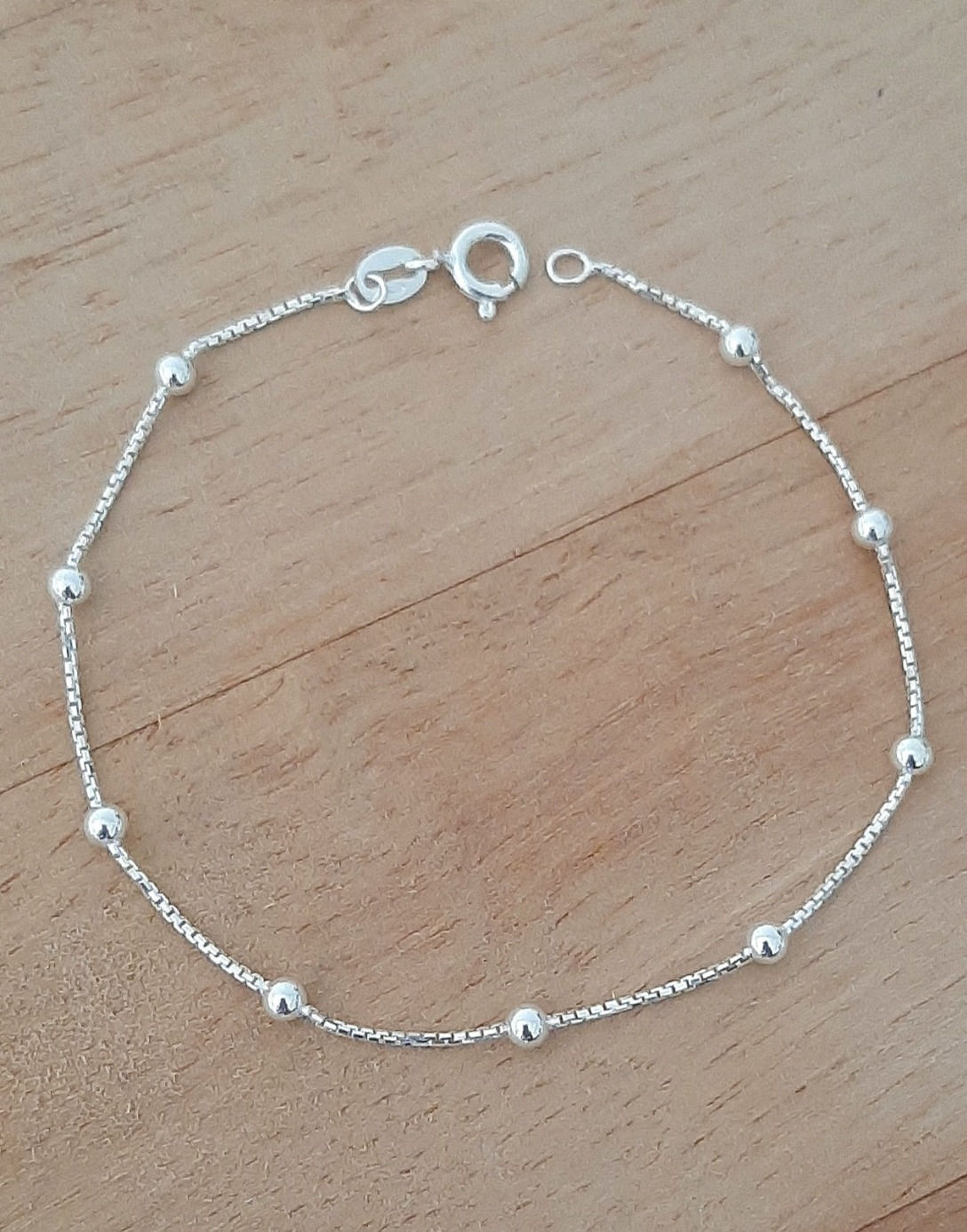 Pulseira prata 925 V15 bolinhas