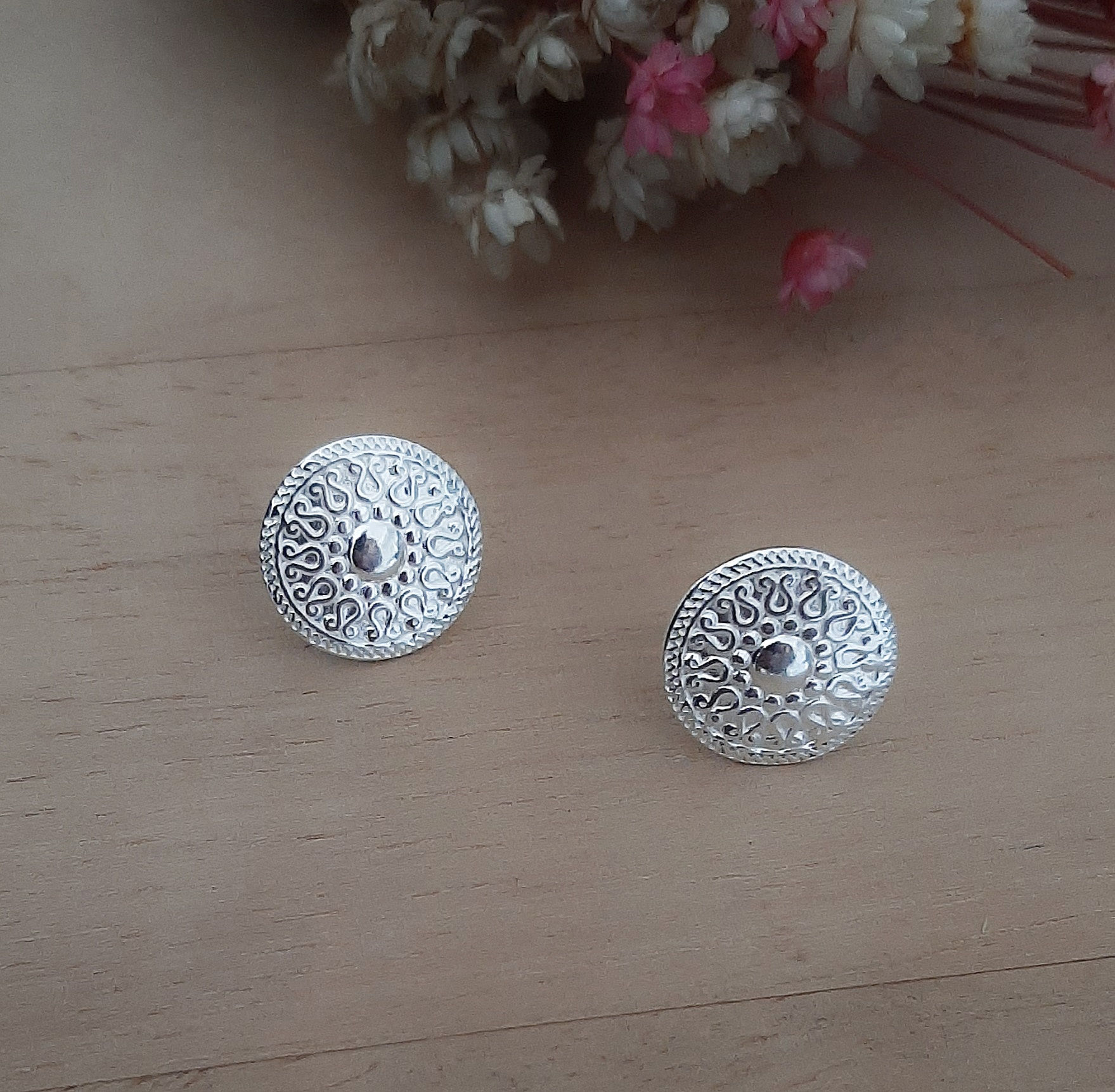 Brinco prata 925 mandala Sol