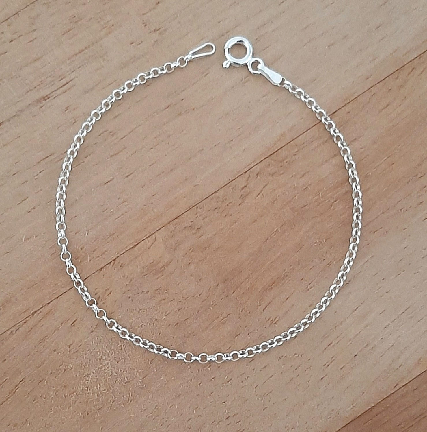 Pulseira  prata 925 elo português 2mm