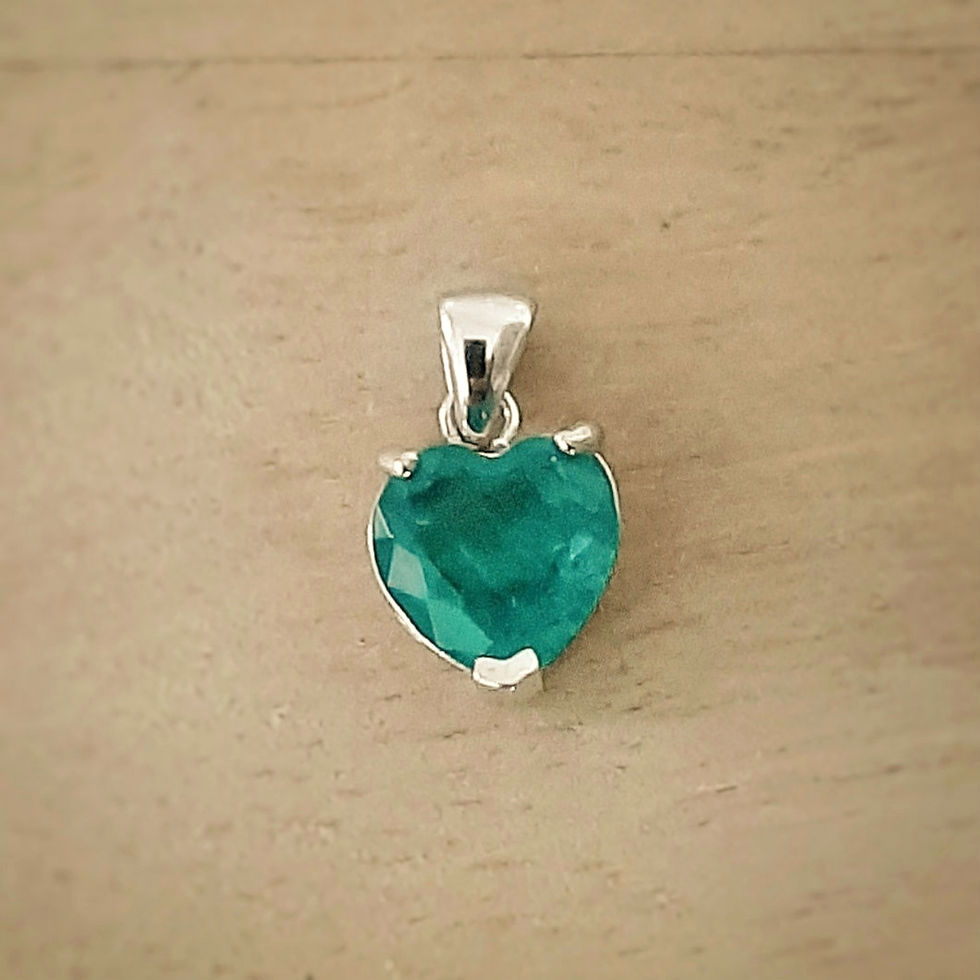 Miniatura: Pingente coração quartzo natural