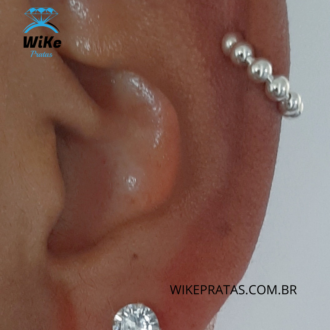 Piercing fake argola bolinhas 13mm