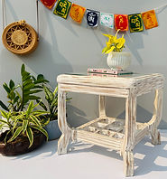Rustic finish side table