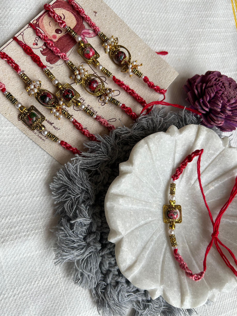 Thumbnail: Macrame beads Rakhi