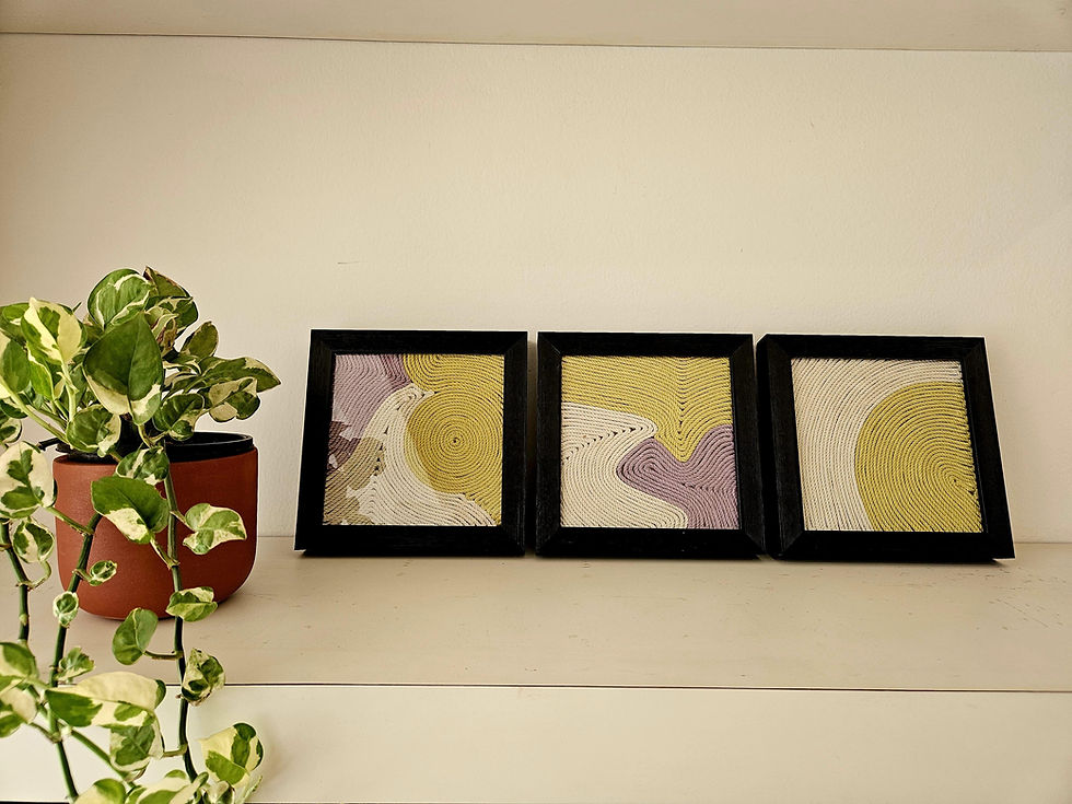 Illusion Design Macrame wall frames set of3