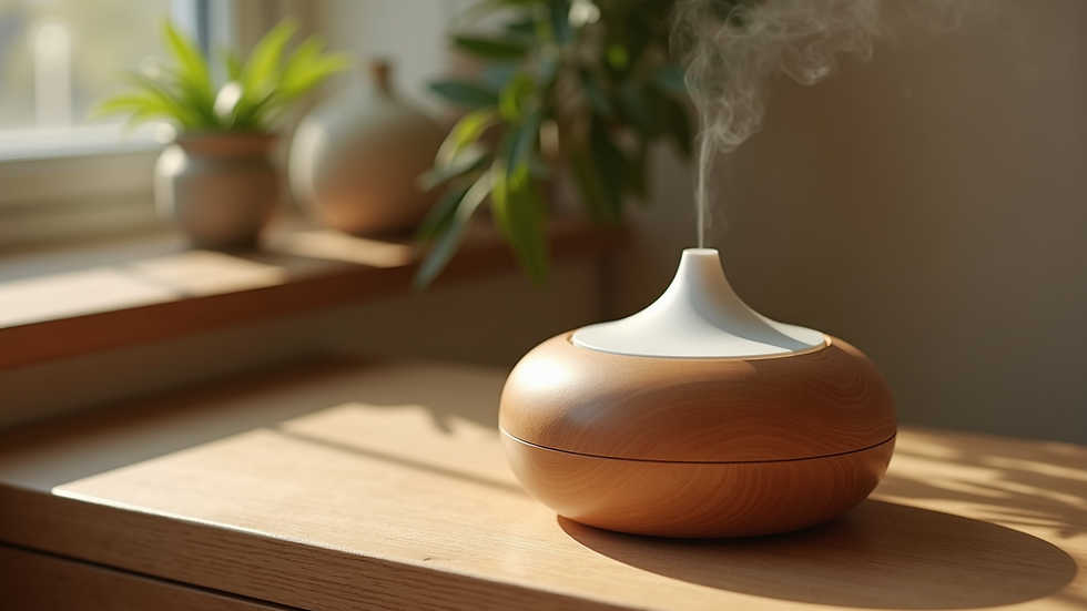 High angle view of an aromatherapy diffuser