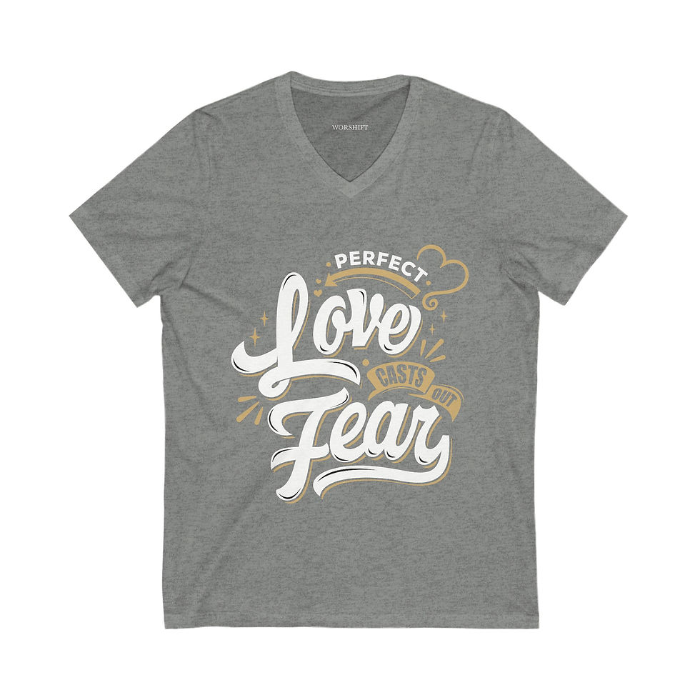 Love Conquers Fear V-Neck Tee