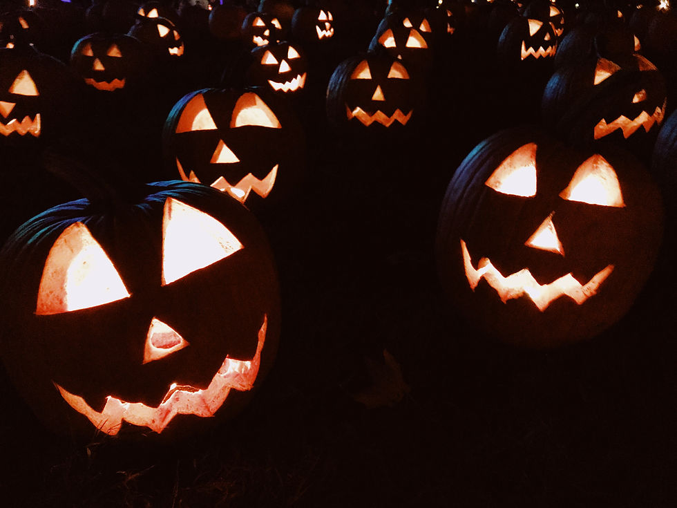 Glowing Jack-O'-Lanterns