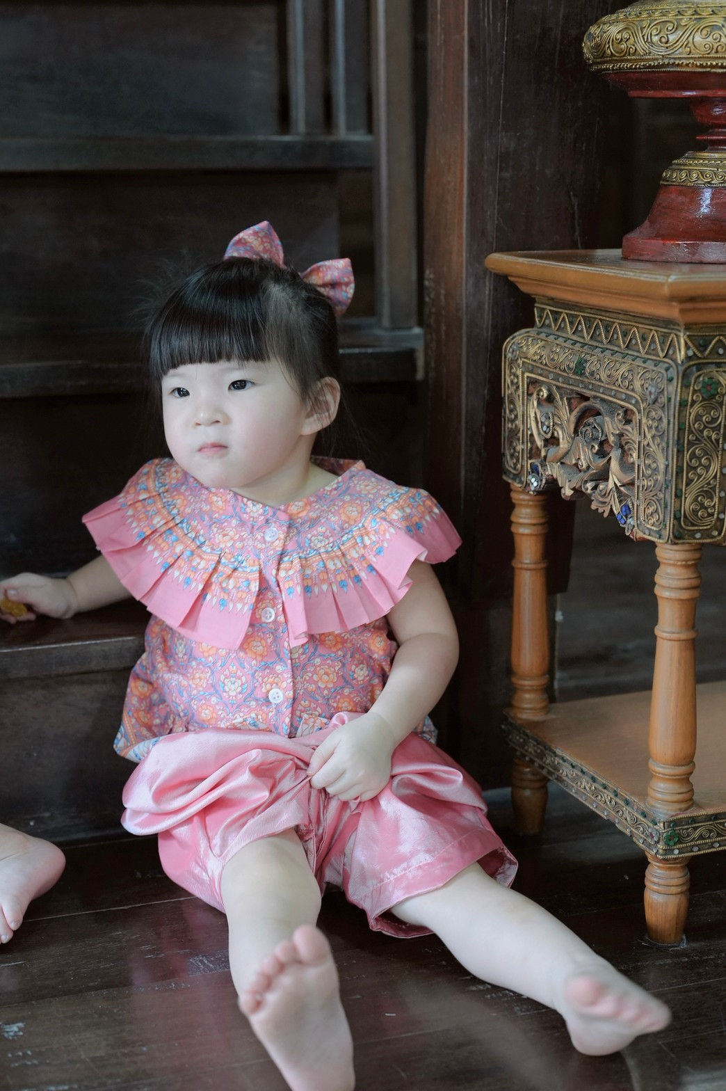 ชุด ดญ มะลิ สีชมพูกะปิ