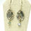 Thumbnail: Sterling Silver Lily Pad 14k Bubble and Moss Agate Bead Drop/Dangle Earrings