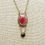 Thumbnail: Sterling Silver, Malachite, and Rhodochrosite Hot Air Balloon Pendant Necklace