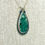 Thumbnail: Large Pear Seraphinite and Sterling Silver Disc Accent Pendant Necklace Green