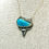 Thumbnail: Arizona Turquoise + Sterling Silver Cow Skull Pendant Necklace Western Cowgirl