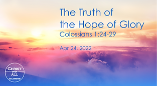 Colossians Sermon Series