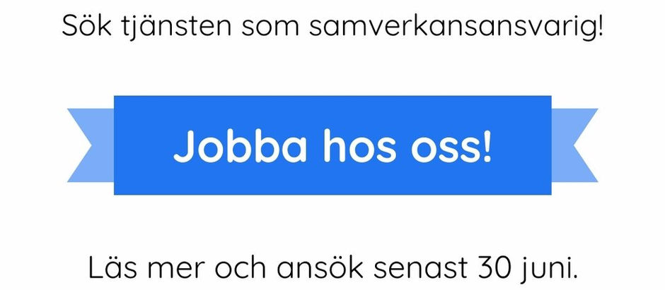 Ledig tjänst: Vikarierande samverkansansvarig