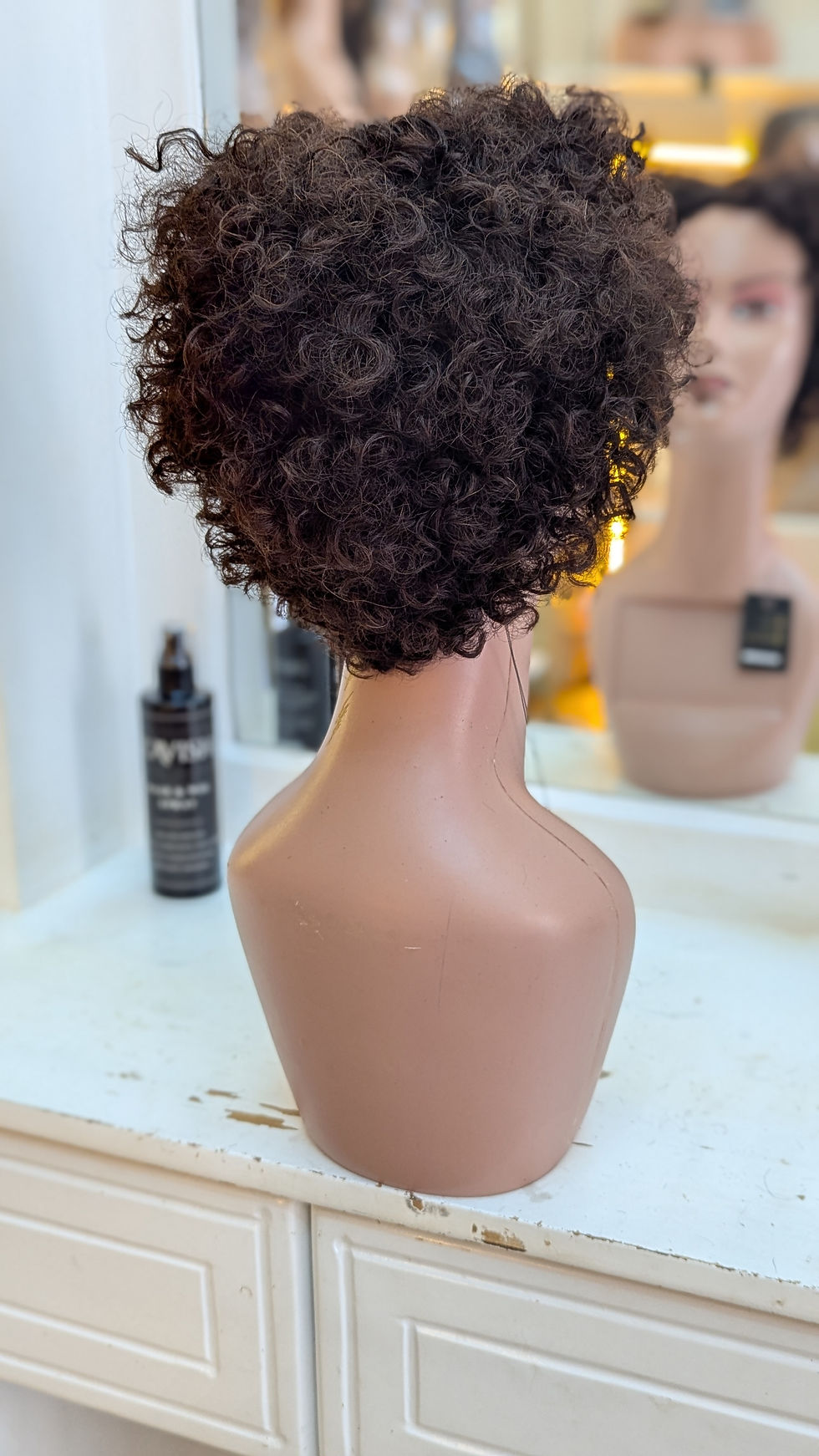 Thumbnail: Premium Curly Peruvian Wig, Very Short.