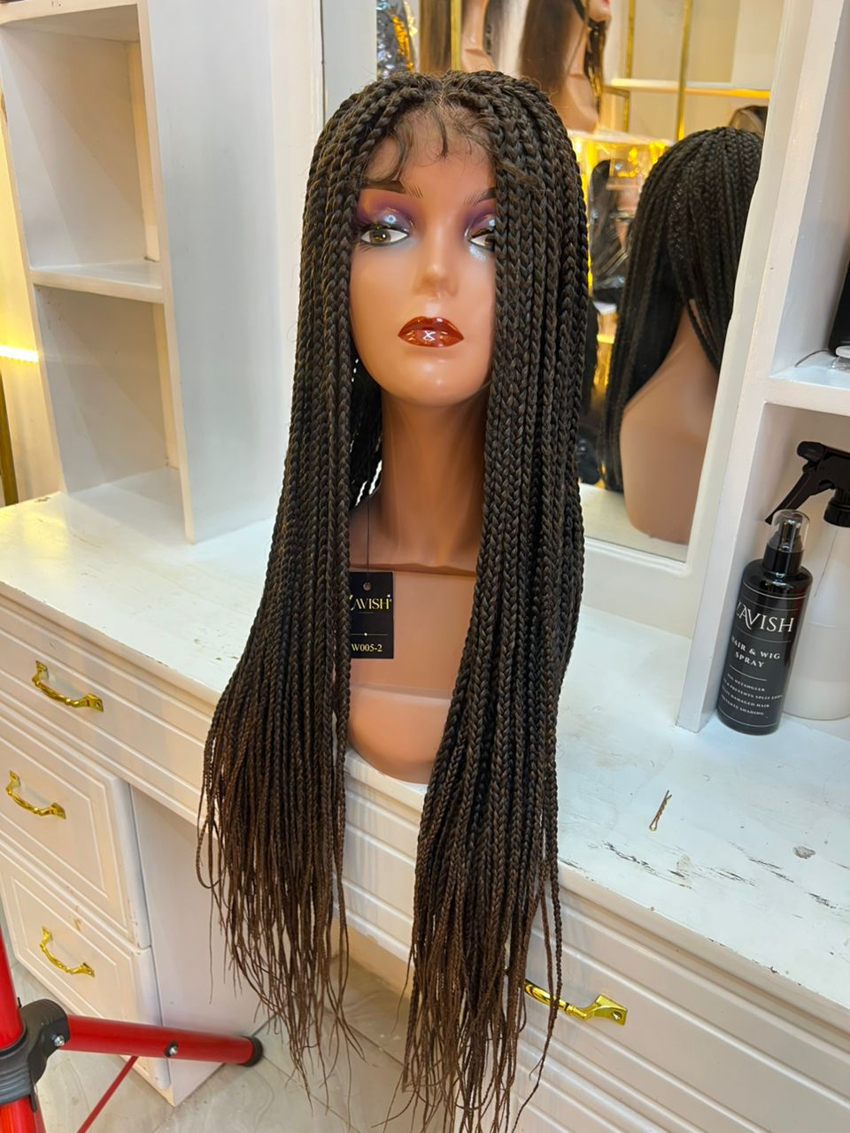 Premium Braided Wig, 32 Inches.