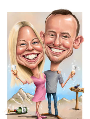 engagement caricature