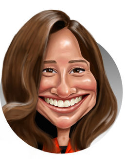 lady head caricature