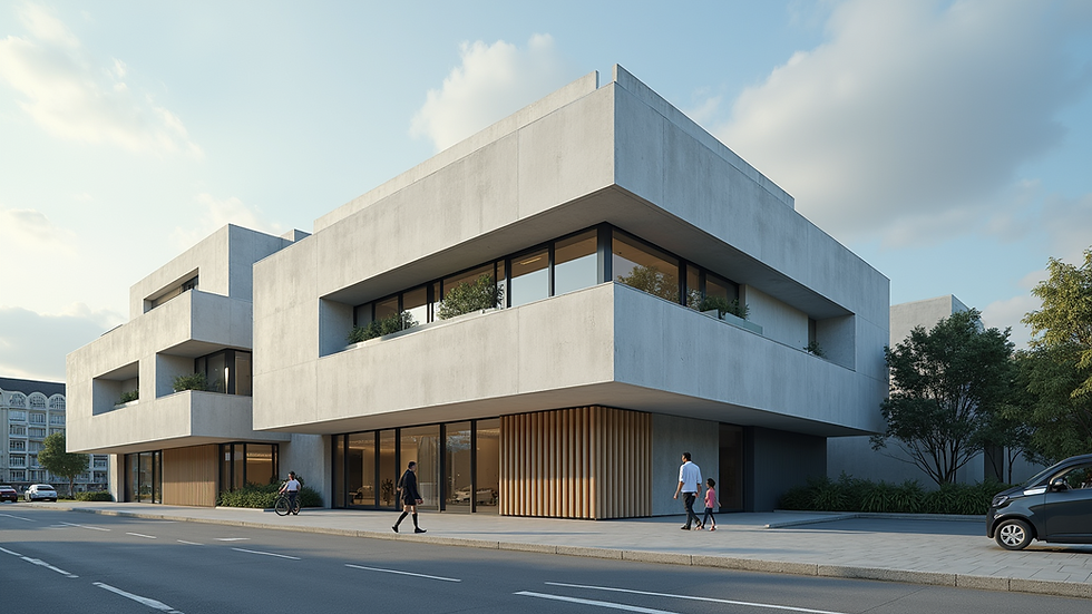 Eye-level view of a modern building in New York City