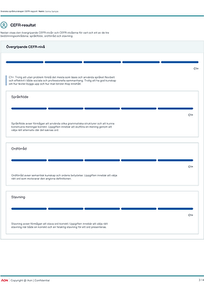 CEFR- skala resultatrapport