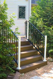 Trex stairs and Westbury railing build by NWO Construction in North Branch, MN