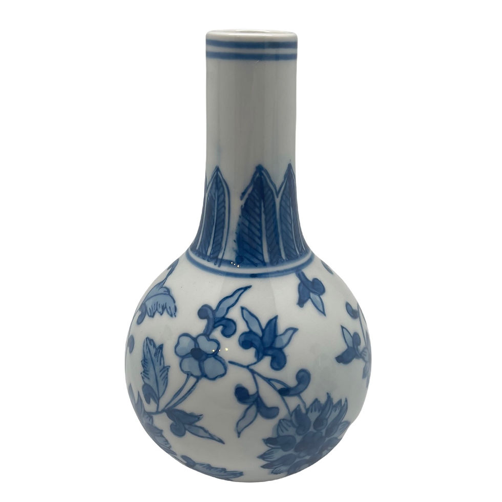 Thumbnail: Blue and White Small Canton Vases