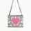 Thumbnail: Pink Heart Top Zip Beaded Clutch