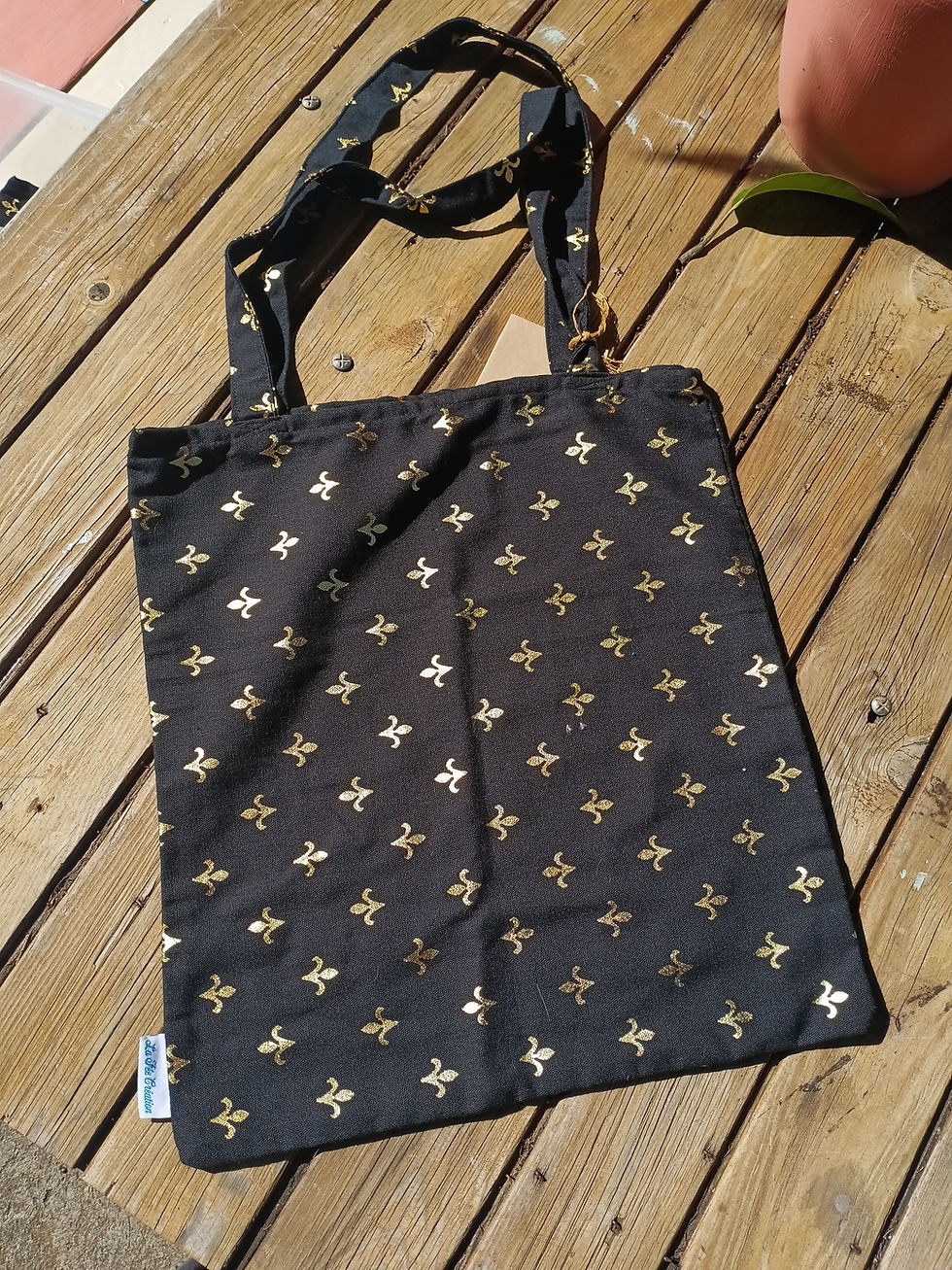 Tote bag en coton noir