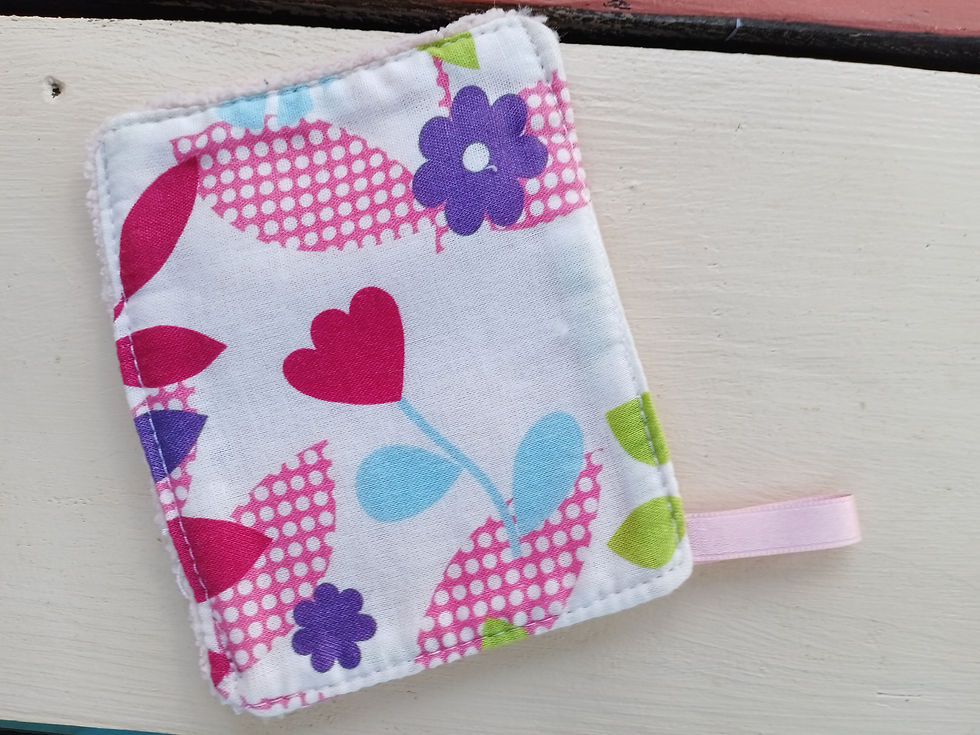 Lingettes démaquillantes réutilisables fleurie