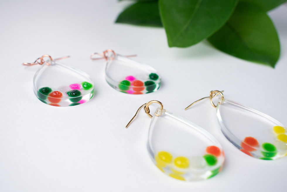 Thumbnail: Orange, Lemon & Lime Pom Earrings